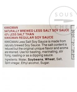 Ingredients Kikkoman Less Salt Soy Sauce 1l