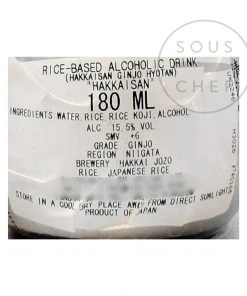 Hakkaisan Ginjo Hyotanbin Sake 180ml Ingredients