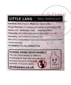 Little Lang Baijiu 45% 100ml Ingredients
