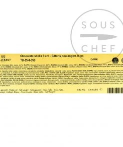 Ingredients Callebaut Dark Chocolate Croissant & Pain Au Chocolat Sticks 8 Cm 1.6 Kg