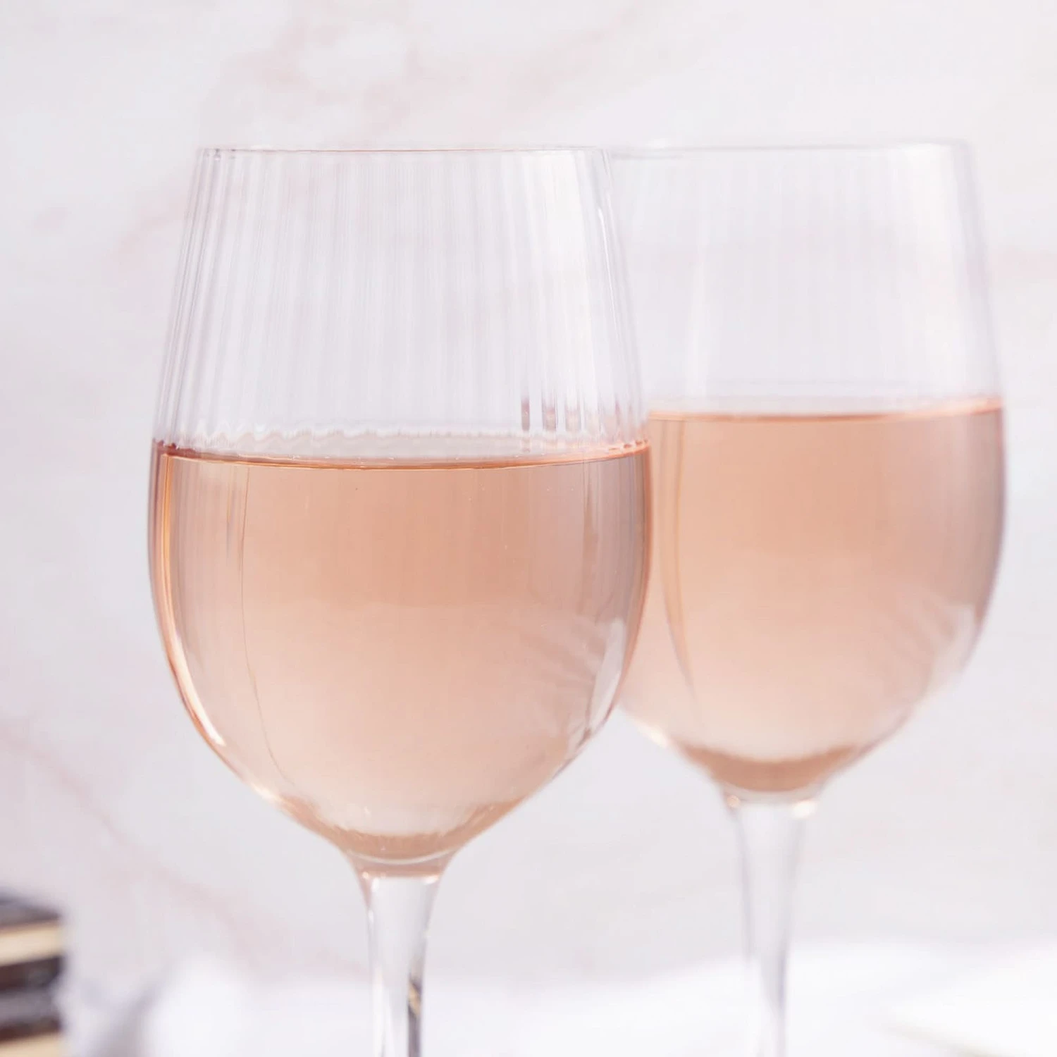 BarCraft Tableware Ribbed Wine Glasses 450ml Set Of 2 8 BarCraft Tableware Ribbed Wine Glasses 450ml Set Of 2