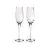 BarCraft Ribbed Champagne Flutes 220ml Set Of 2 1 BarCraft Ribbed Champagne Flutes 220ml Set Of 2