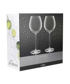 BarCraft Tableware Ribbed Gin Coupe Glass 550ml Set Of 2