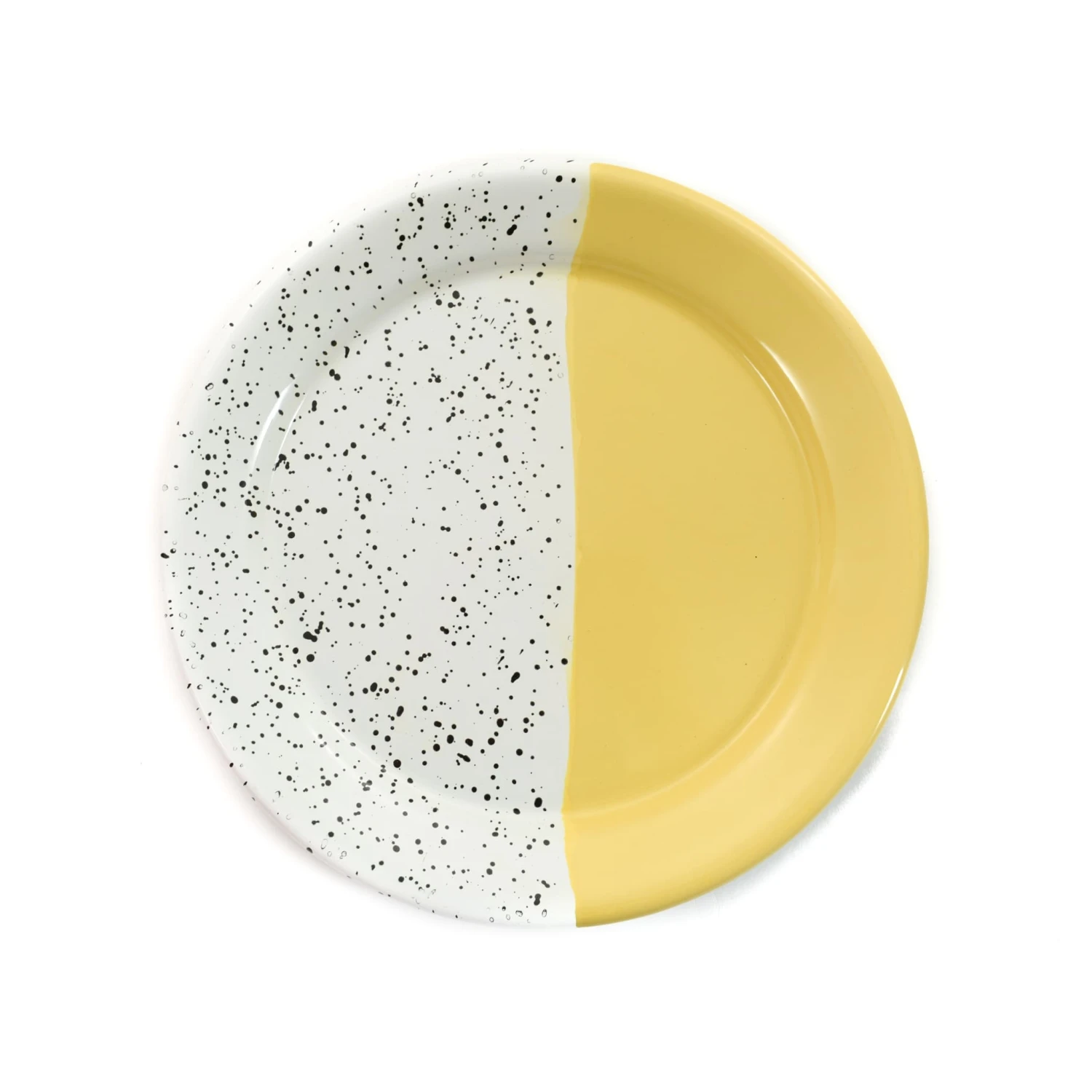 Kapka Colour Pop Enamel Plate Yellow 3 Kapka Colour Pop Enamel Plate Yellow