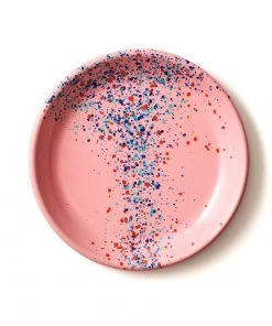 Kapka Splatter Fest Enamel Side Plate Pink 16cm