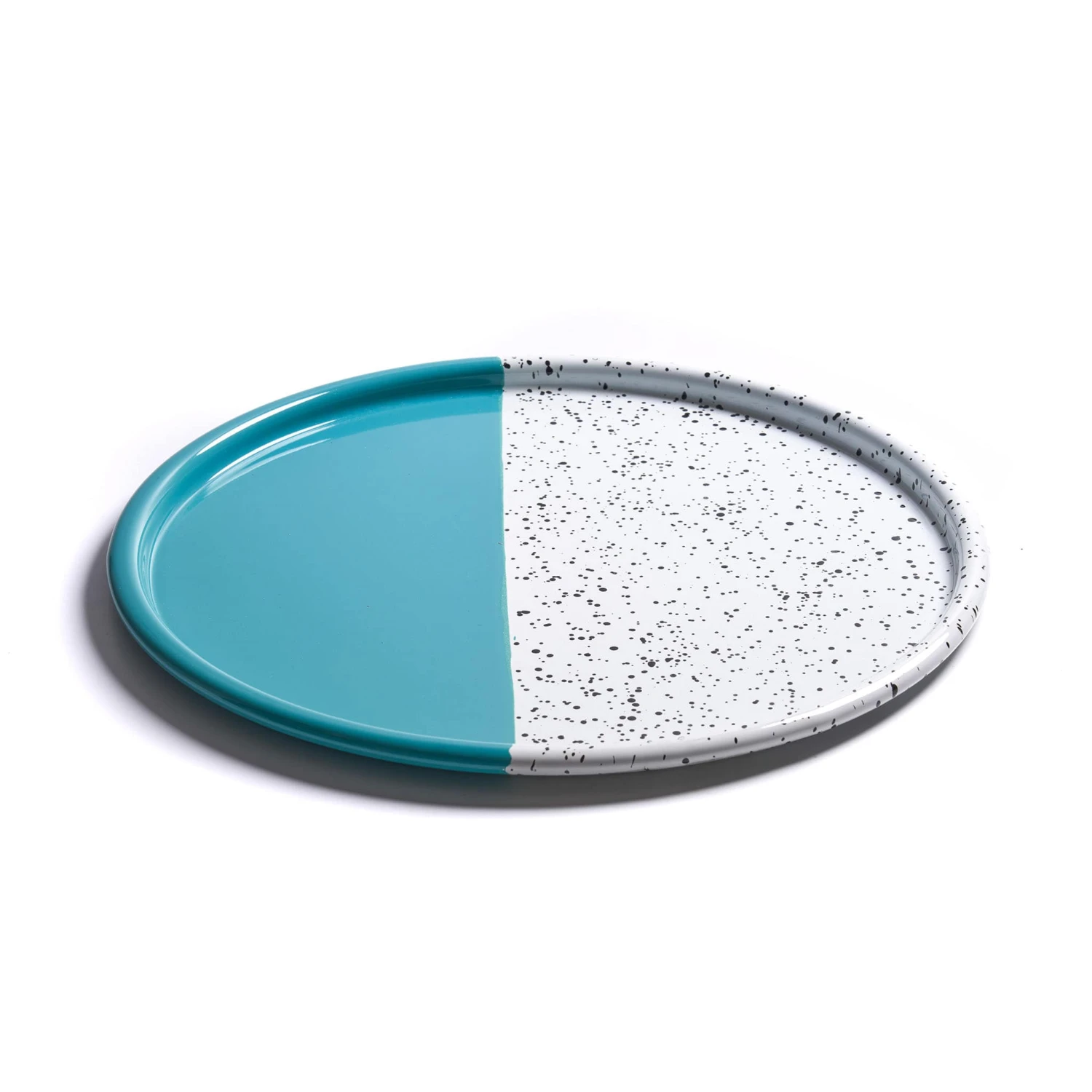 Kapka Colour Pop Enamel Tray Turquoise 32cm 4 Kapka Colour Pop Enamel Tray Turquoise 32cm
