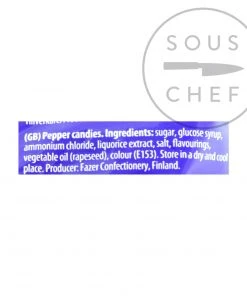 Fazer Tyrkisk Peber Original Hot Pepper Liquorice Hard Candy 120g Ingredients