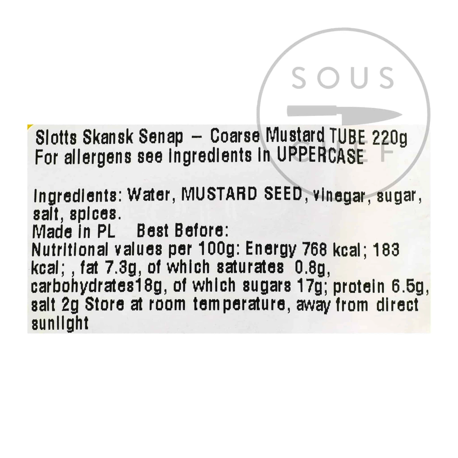 Slotts Hot Wholegrain Swedish Mustard Tube 220g 4 Slotts Hot Wholegrain Swedish Mustard Tube 220g