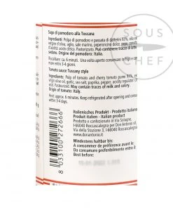 Don Antonio Toscana Sauce 500g Ingredients