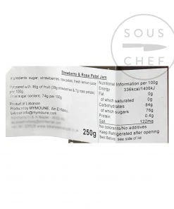 Mymoune Strawberry & Rose Petal Jam 250g Ingredients 5 Mymoune Strawberry & Rose Petal Jam 250g Ingredients