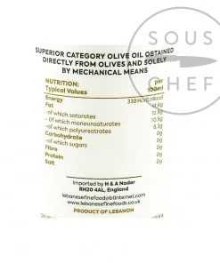 Darmmess High Phenolic Lebanese Extra Virgin Olive Oil 500ml Ingredients