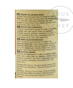 Longdan Lee Kum Kee Crushed Yellow Bean Sauce 470ml Ingredients