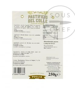 Pastificio Del Colle Squid Ink Striped Farfalle 250g Ingredients