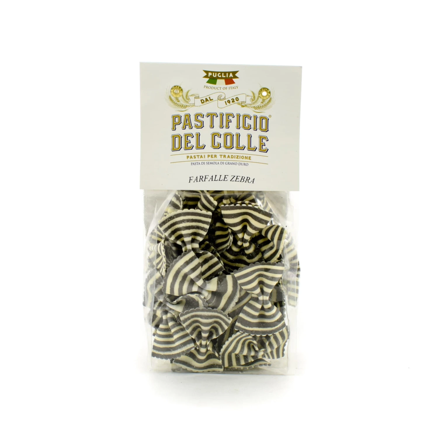 Pastificio Del Colle Squid Ink Striped Farfalle 250g Ingredients 3 Pastificio Del Colle Squid Ink Striped Farfalle 250g Ingredients