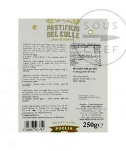 Ingredients Pastificio Del Colle Rainbow Striped Lingua 250g