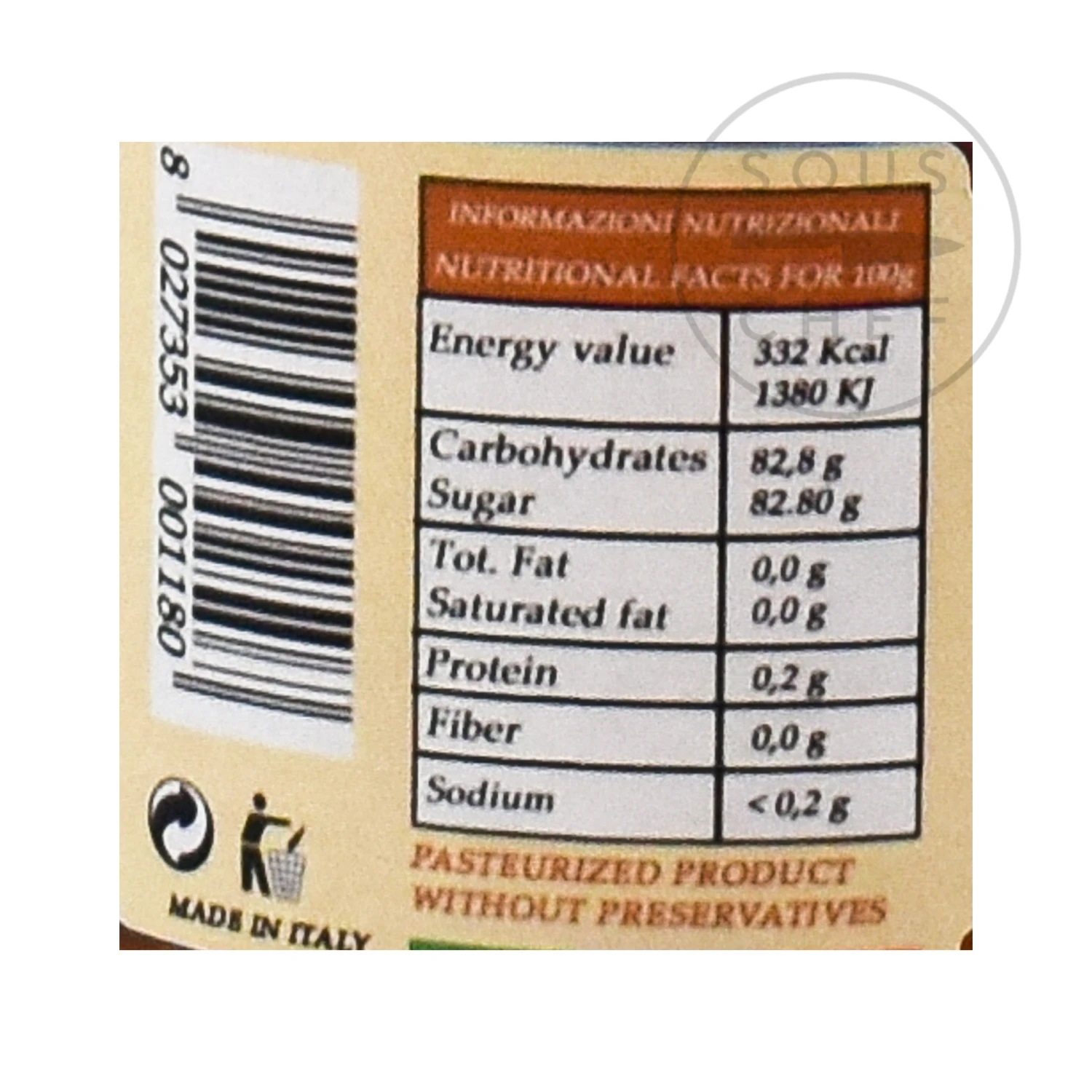 Alpa Italian Chestnut Honey 300g Ingredients 6 Alpa Italian Chestnut Honey 300g Ingredients