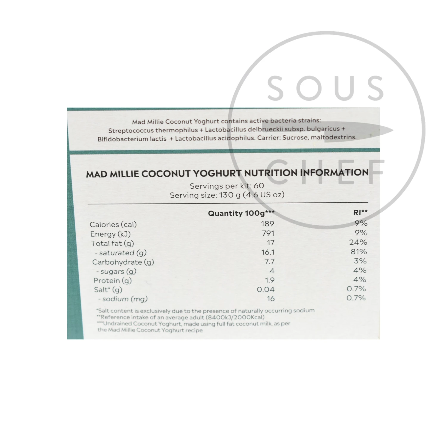 Mad Millie Coconut Yoghurt Jar Ingredients 4 Mad Millie Coconut Yoghurt Jar Ingredients