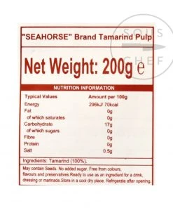 Panda Brand Tamarind Pulp 200g Ingredients
