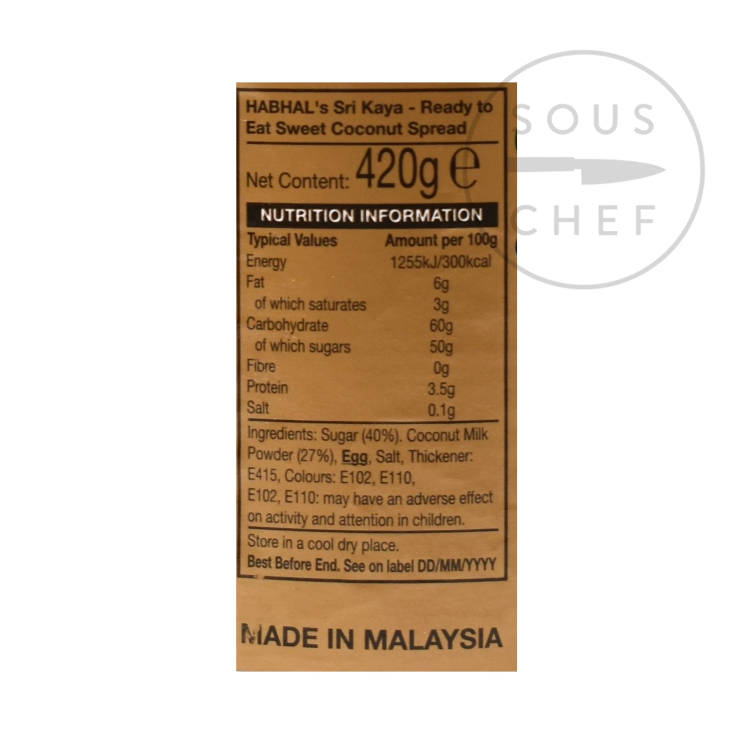 Habhal Sri Kaya Coconut Spread 420g 4 Habhal Sri Kaya Coconut Spread 420g
