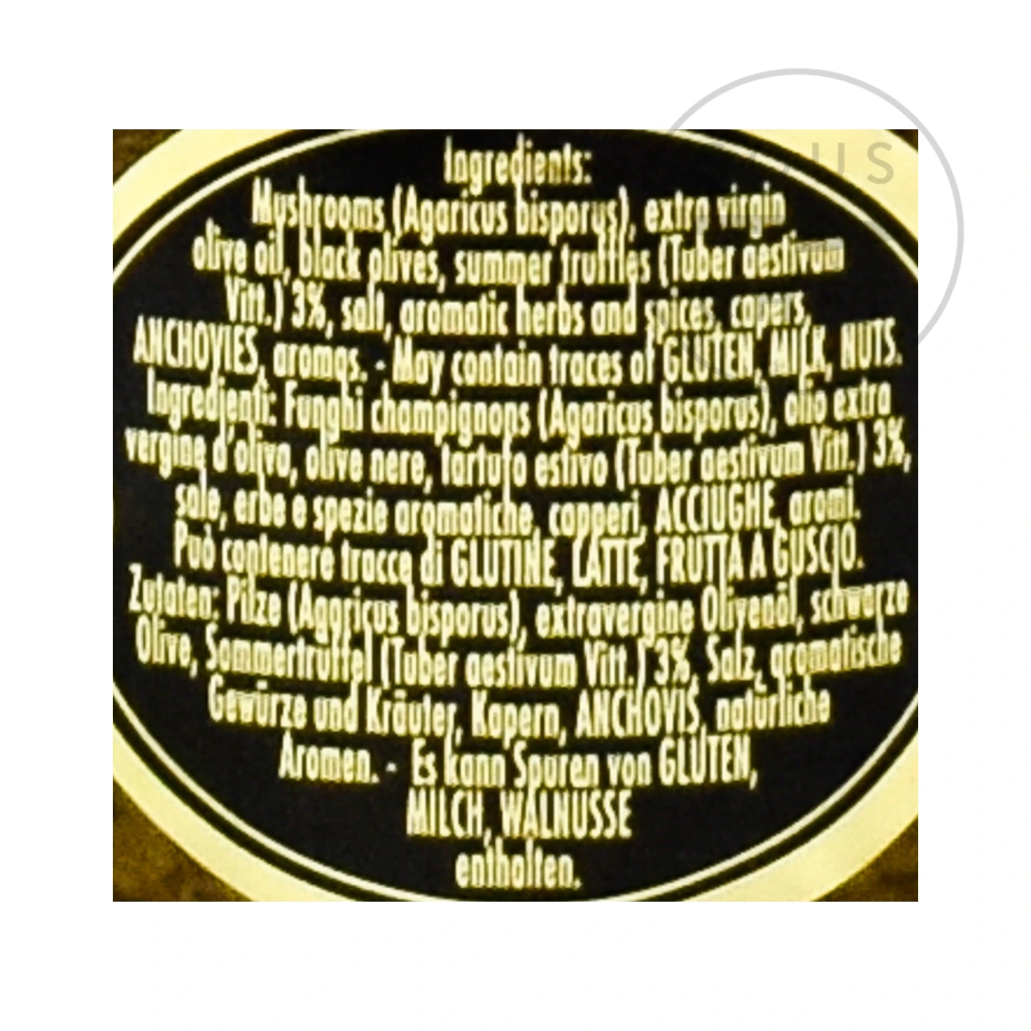 Marini Azzolini Truffled Sauce With Olives & Anchovies 80g Ingredients 5 Marini Azzolini Truffled Sauce With Olives & Anchovies 80g Ingredients