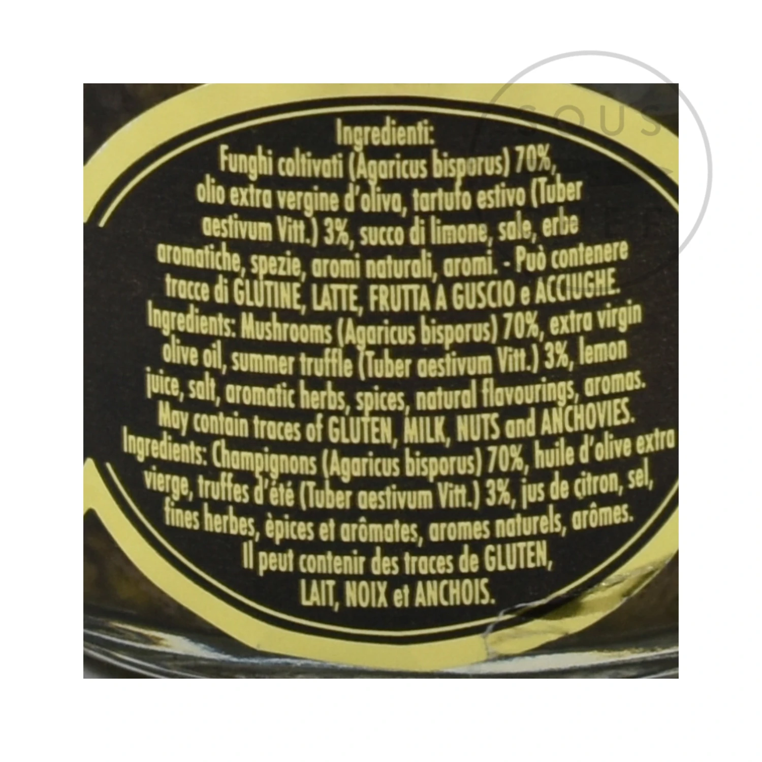 Marini Azzolini Ingredients Truffle & Mushroom Salsa 80g 6 Marini Azzolini Ingredients Truffle & Mushroom Salsa 80g