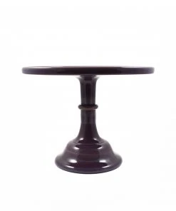 Professional Patisserie Supplies Mosser Glass Aubergine Milk Glass Cake Stand 10"