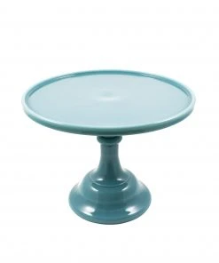 Mosser Glass Georgia Blue Milk Glass Cake Stand 10" Tableware