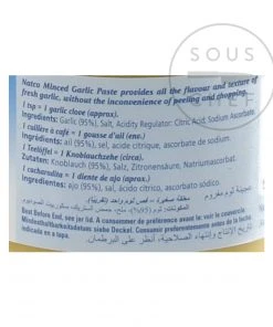 Natco Garlic Paste 190g Ingredients