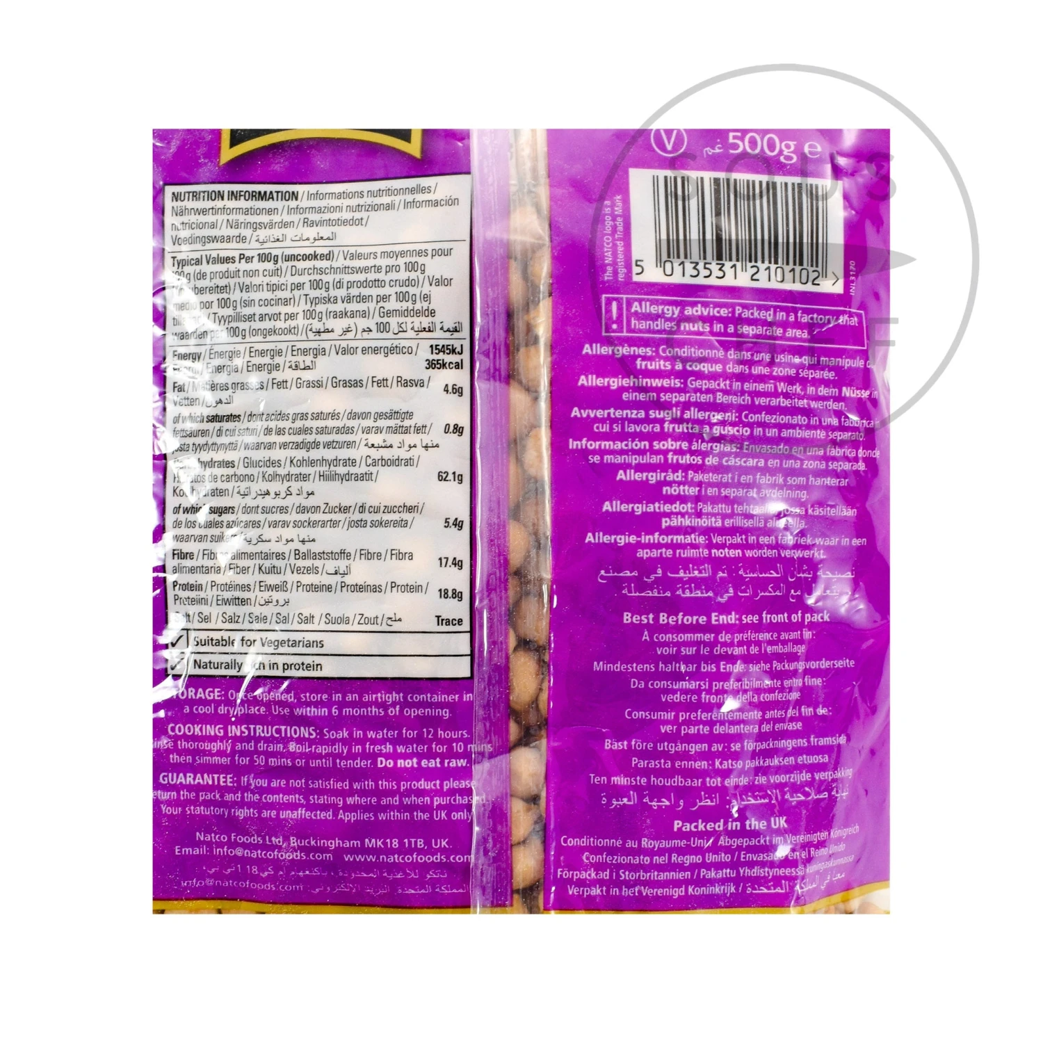Ingredients Natco Dried Chickpeas 500g 4 Ingredients Natco Dried Chickpeas 500g