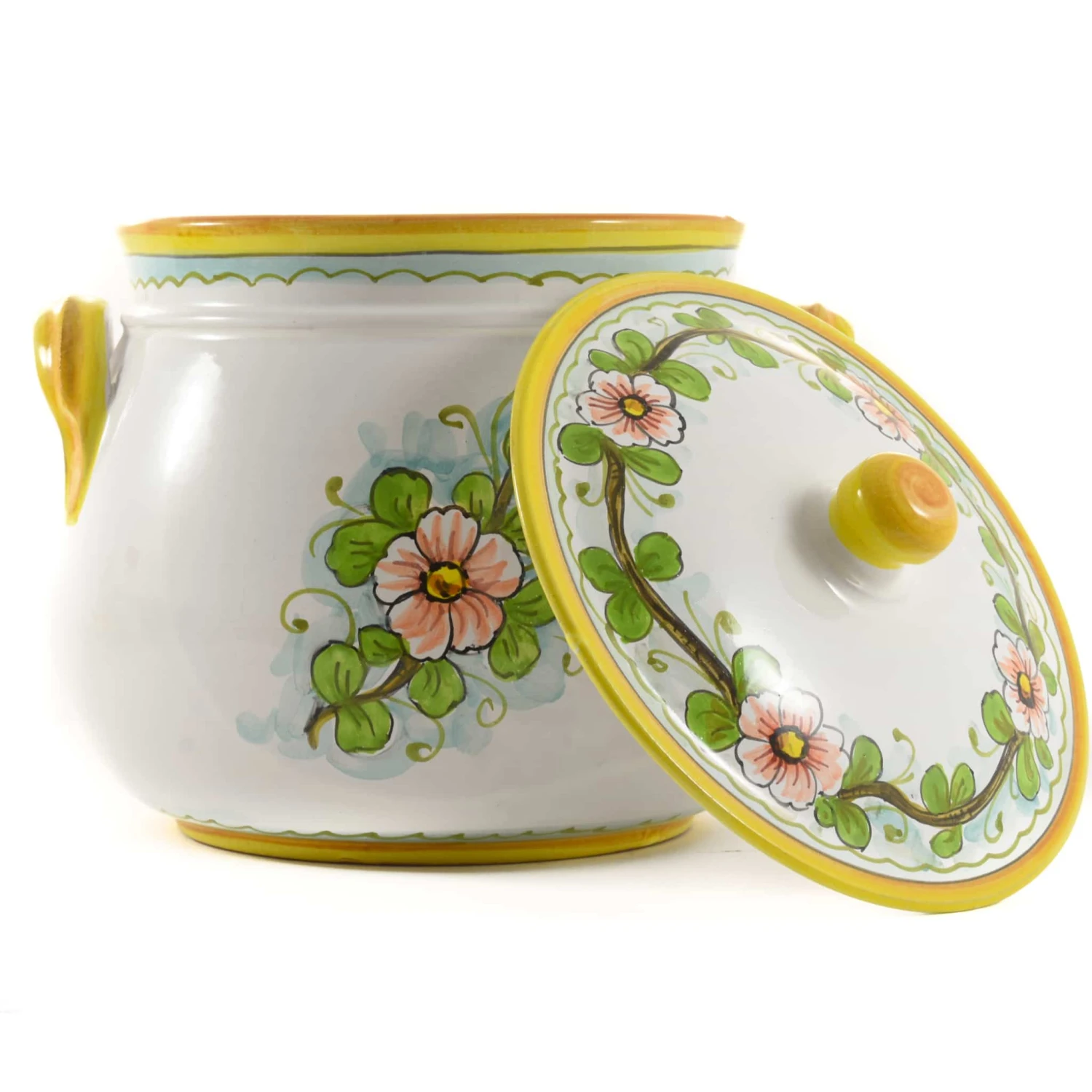 Ceramiche Toscane Pomegranate-Painted Terracotta Cooking Pot 20cm Cookware 5 Ceramiche Toscane Pomegranate-Painted Terracotta Cooking Pot 20cm Cookware