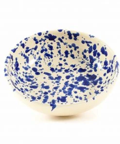 Puglia Handmade Puglia Blue Splatter Bowl 19cm