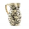 Puglia Handmade Puglia Black Splatter Ceramic Pitcher Tableware