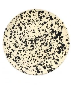Puglia Handmade Puglia Black Splatter Dinner Plate 27cm