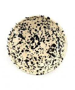 Puglia Handmade Puglia Black Splatter Bowl 19cm