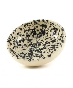 Puglia Handmade Puglia Black Splatter Bowl 19cm 9 Puglia Handmade Puglia Black Splatter Bowl 19cm