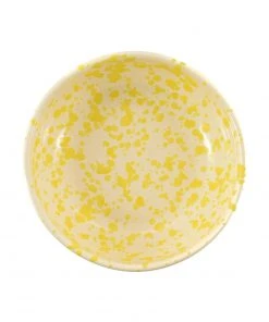 Puglia Handmade Tableware Puglia Yellow Splatter Bowl 19cm