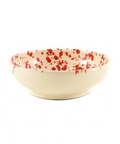 Puglia Handmade Puglia Red Splatter Bowl 19cm Tableware