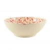 Puglia Handmade Tableware Puglia Red Splatter Large Salad Bowl 28cm