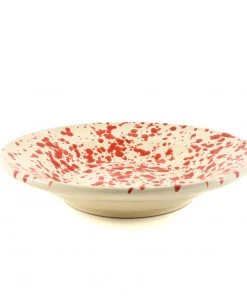 Puglia Handmade Puglia Red Splatter Pasta Bowl 29cm
