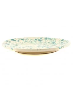 Puglia Handmade Puglia Aquamarine Splatter Dinner Plate 27cm