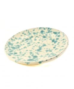 Puglia Handmade Puglia Aquamarine Splatter Side Plate 19cm