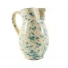 Puglia Handmade Puglia Aquamarine Splatter Ceramic Pitcher Tableware