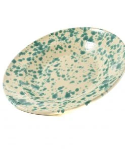 Puglia Handmade Puglia Aquamarine Splatter Pasta Bowl 29cm