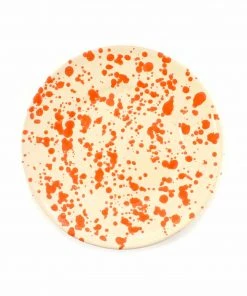 Puglia Handmade Puglia Orange Splatter Side Plate 19cm