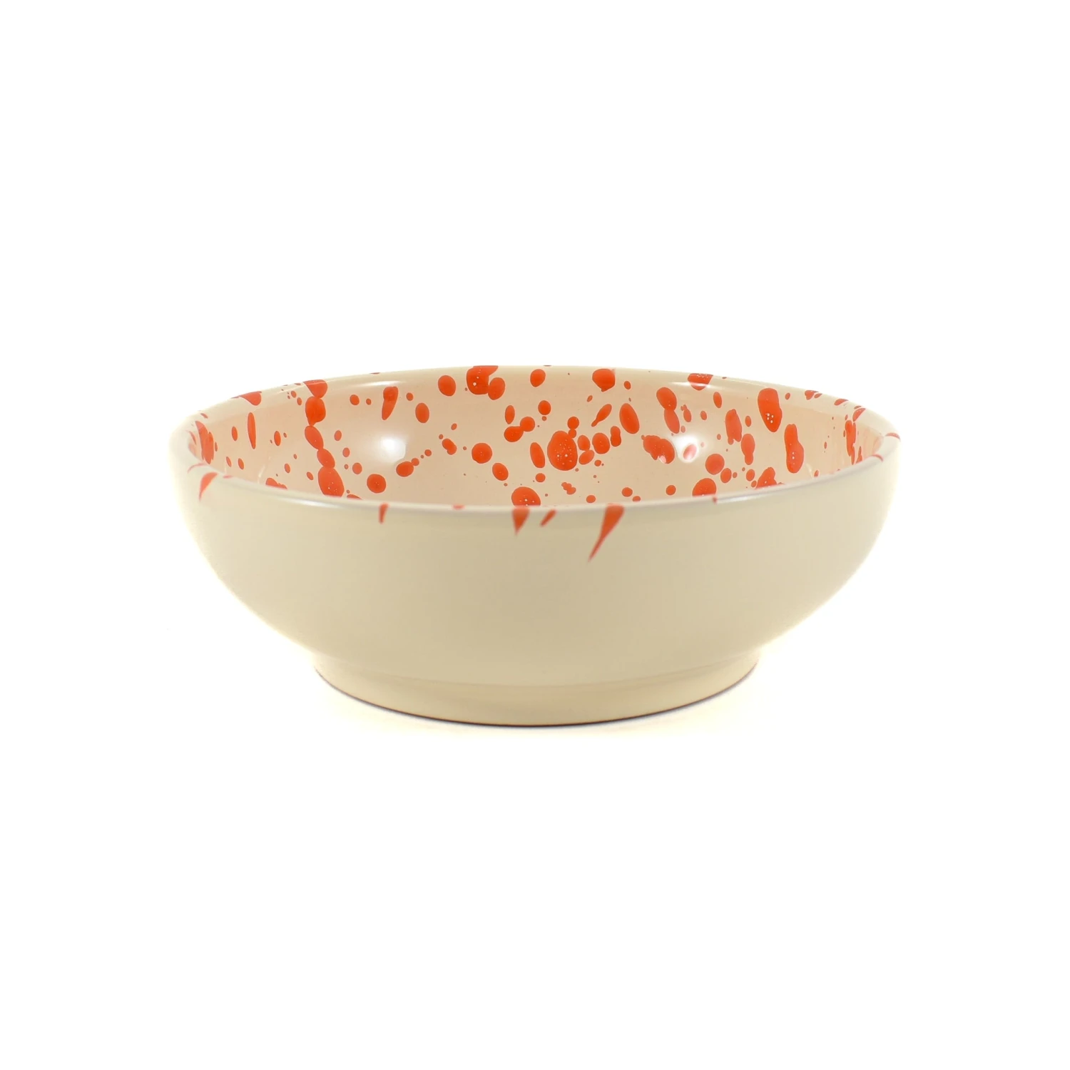 Puglia Handmade Puglia Orange Splatter Bowl 19cm Tableware 3 Puglia Handmade Puglia Orange Splatter Bowl 19cm Tableware