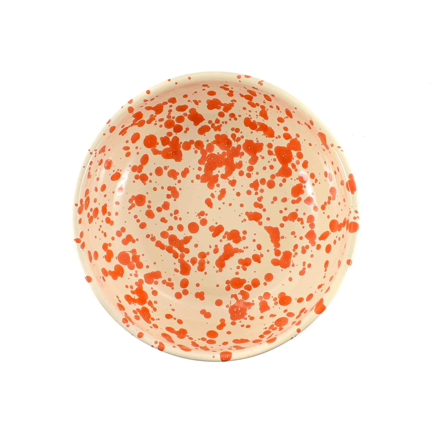Puglia Handmade Puglia Orange Splatter Bowl 19cm Tableware 5 Puglia Handmade Puglia Orange Splatter Bowl 19cm Tableware