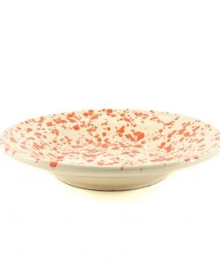 Puglia Handmade Tableware Puglia Orange Splatter Pasta Bowl 29cm