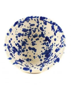 Puglia Handmade Tableware Puglia Blue Splatter Bowl 12cm