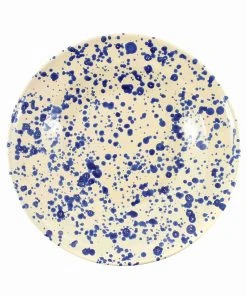 Puglia Handmade Tableware Puglia Blue Splatter Pasta Bowl 29cm