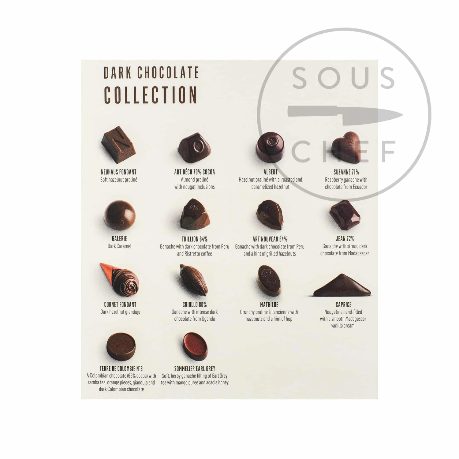 Neuhaus Dark Belgian Chocolate Selection 265g 4 Neuhaus Dark Belgian Chocolate Selection 265g